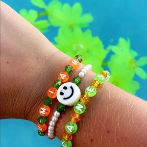 University of Miami Bracelet Hand made